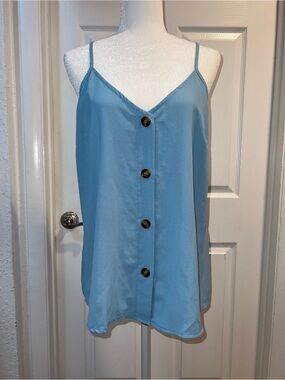 Light Blue Spaghetti Strap Cami Top size Large